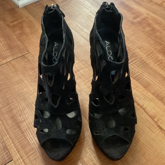 Aldo size 39/8.5 black high heels - Picture 2 of 5